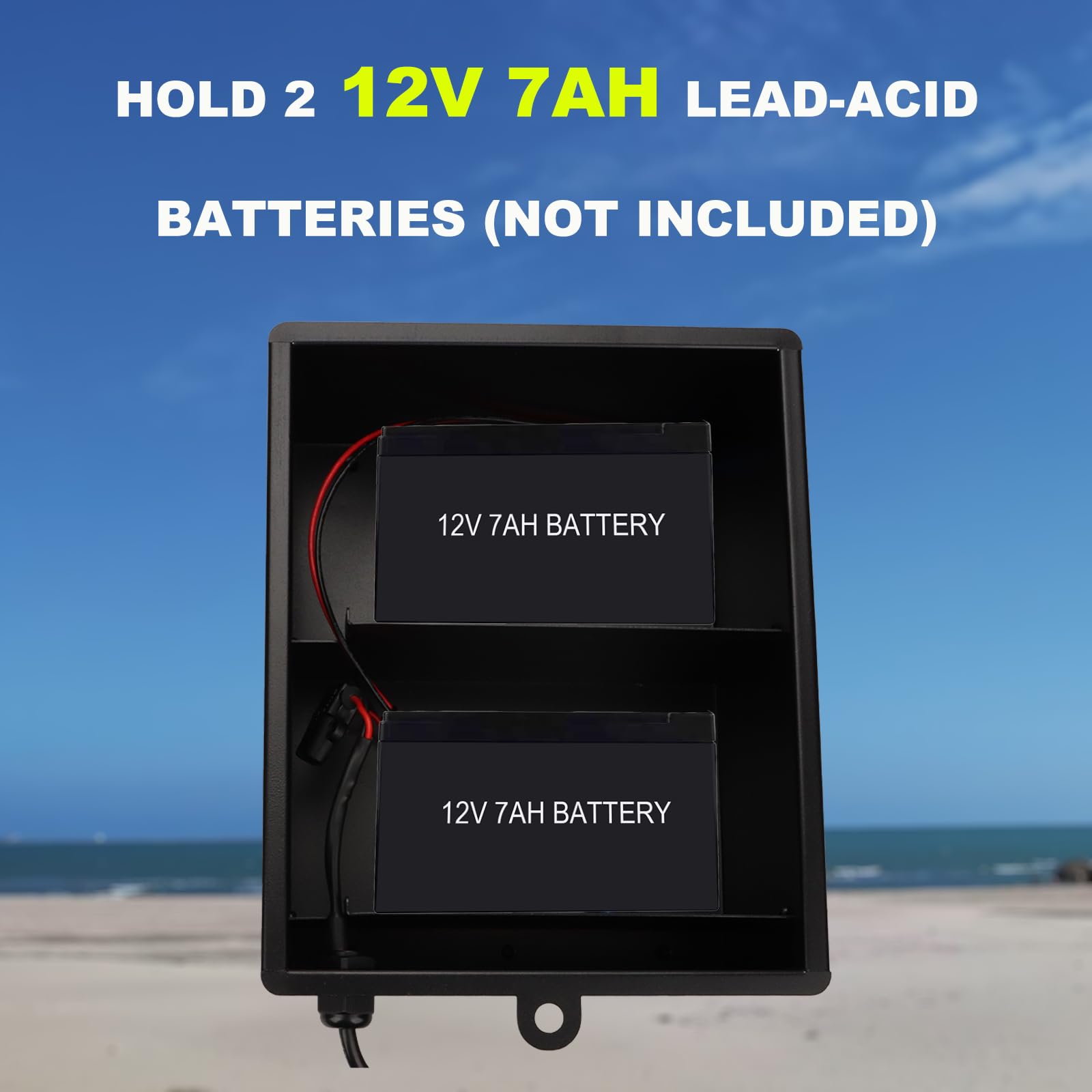 MAYICHUAN weatherproof shell shields batteries from rain and dust.
