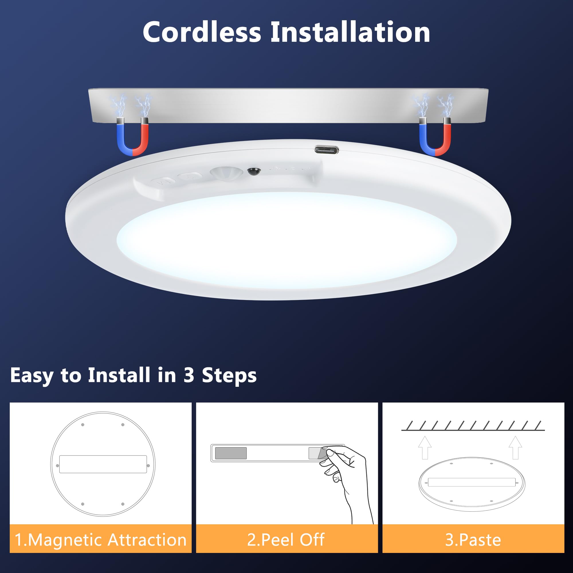 Maylit 2-pack ceiling lights installation demo in hallway