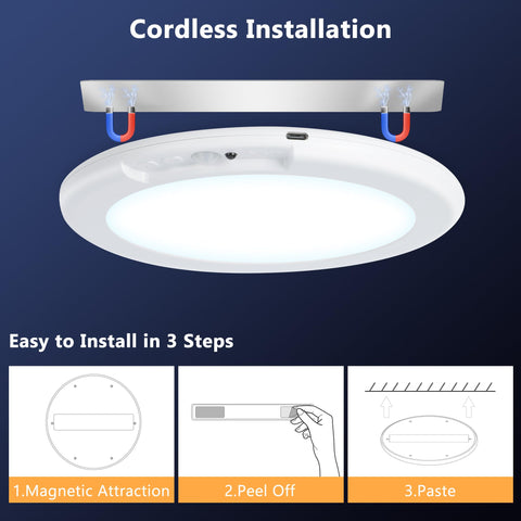 Maylit 2-pack ceiling lights installation demo in hallway