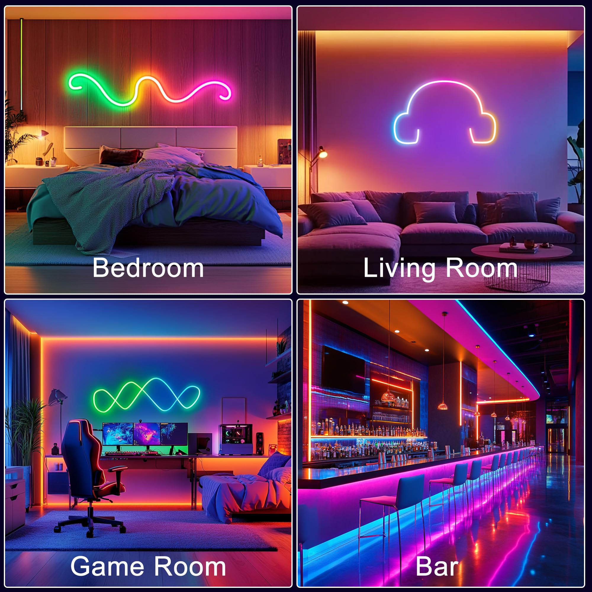 maylit bedroom and living room wall light for calm inviting vibe.