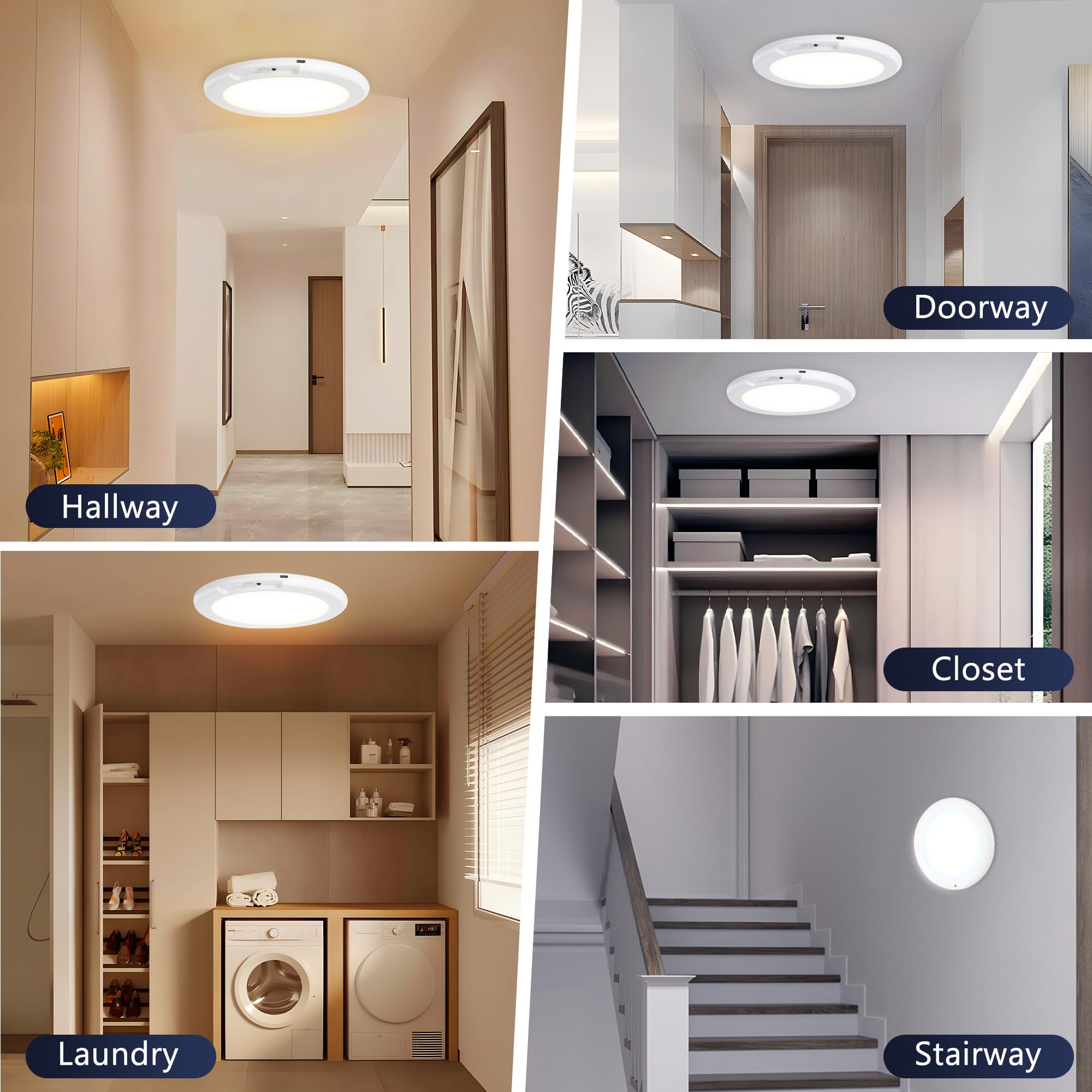 Maylit ceiling light in dark room activating motion sensor for hands-free lighting