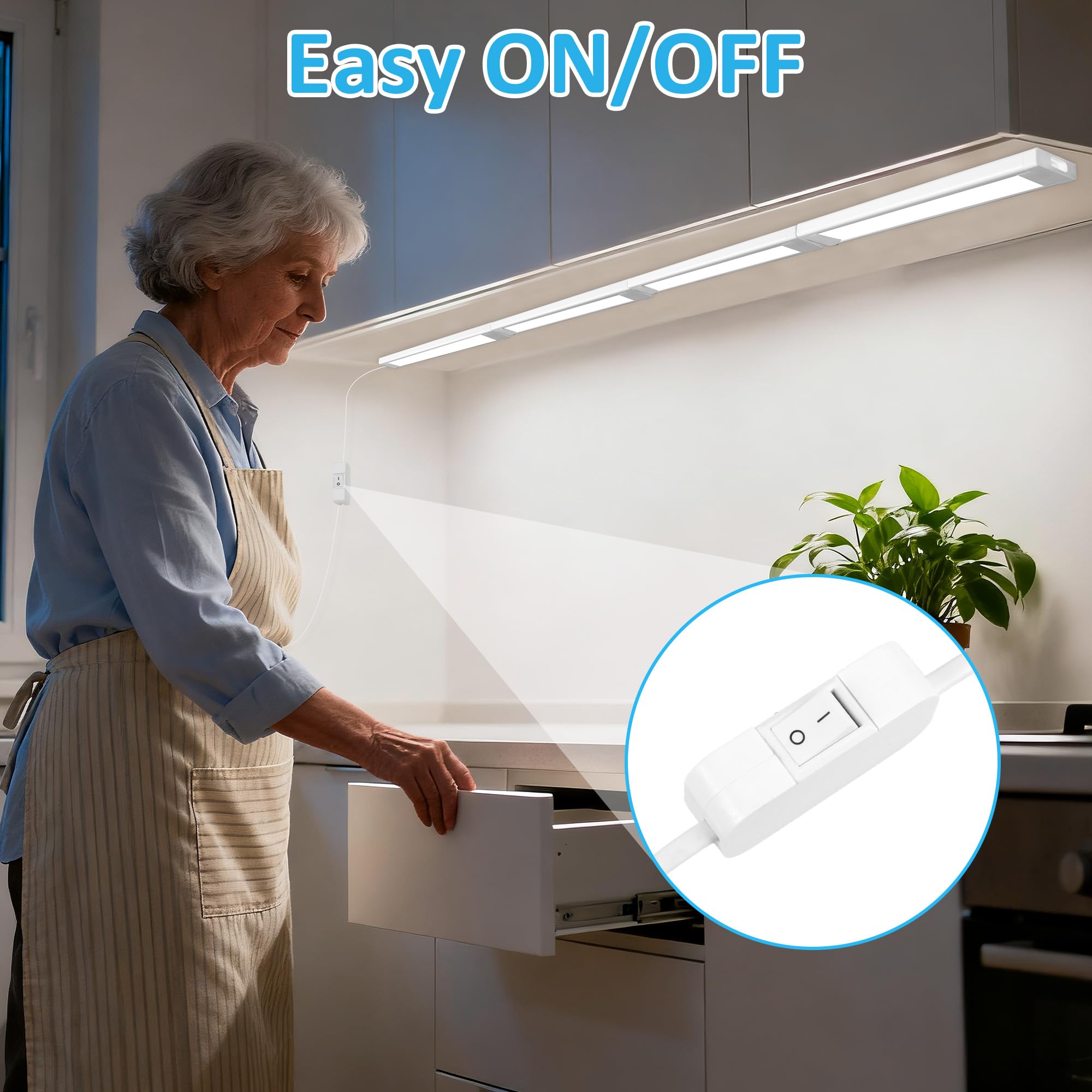 Maylit daylight LEDs offer energy-efficient illumination for kitchens and desks.