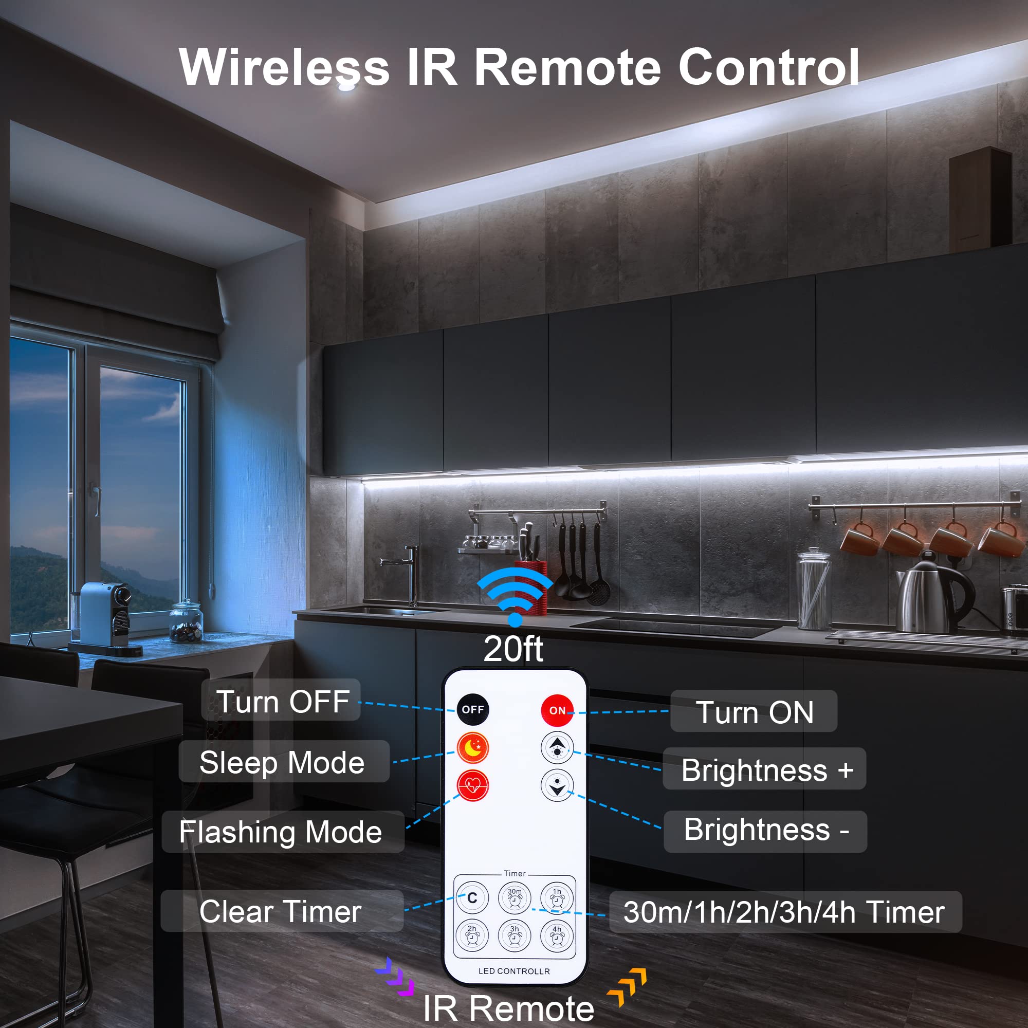 Maylit dimmable touch-control under-cabinet light adapts instantly to tasks