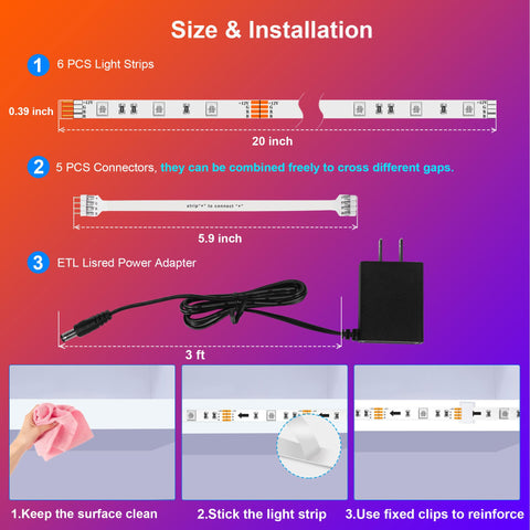 Maylit easy-installation adhesive backing on light strips speeds up setup.