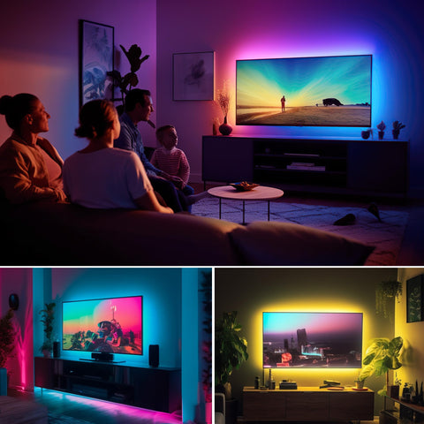 Maylit remote control enables quick color and brightness adjustments for the backlight.