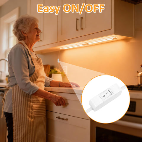 Maylit cabinet light with inline switch for quick on/off in the kitchen
