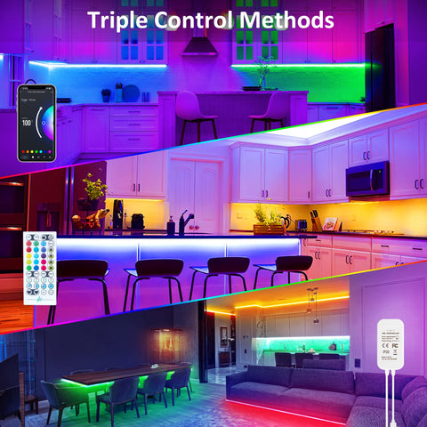 Maylit LED strip close-up highlights flexible, seamless lighting options