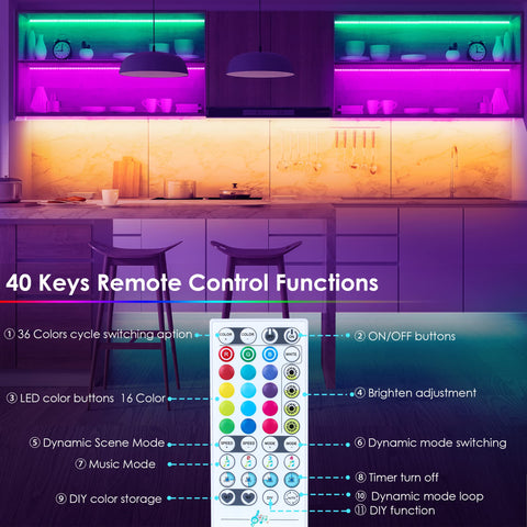 Maylit remote control provides fast on/off and color adjustment