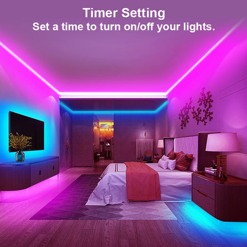 Maylit IR remote control adjusts color and brightness of cabinet lighting.