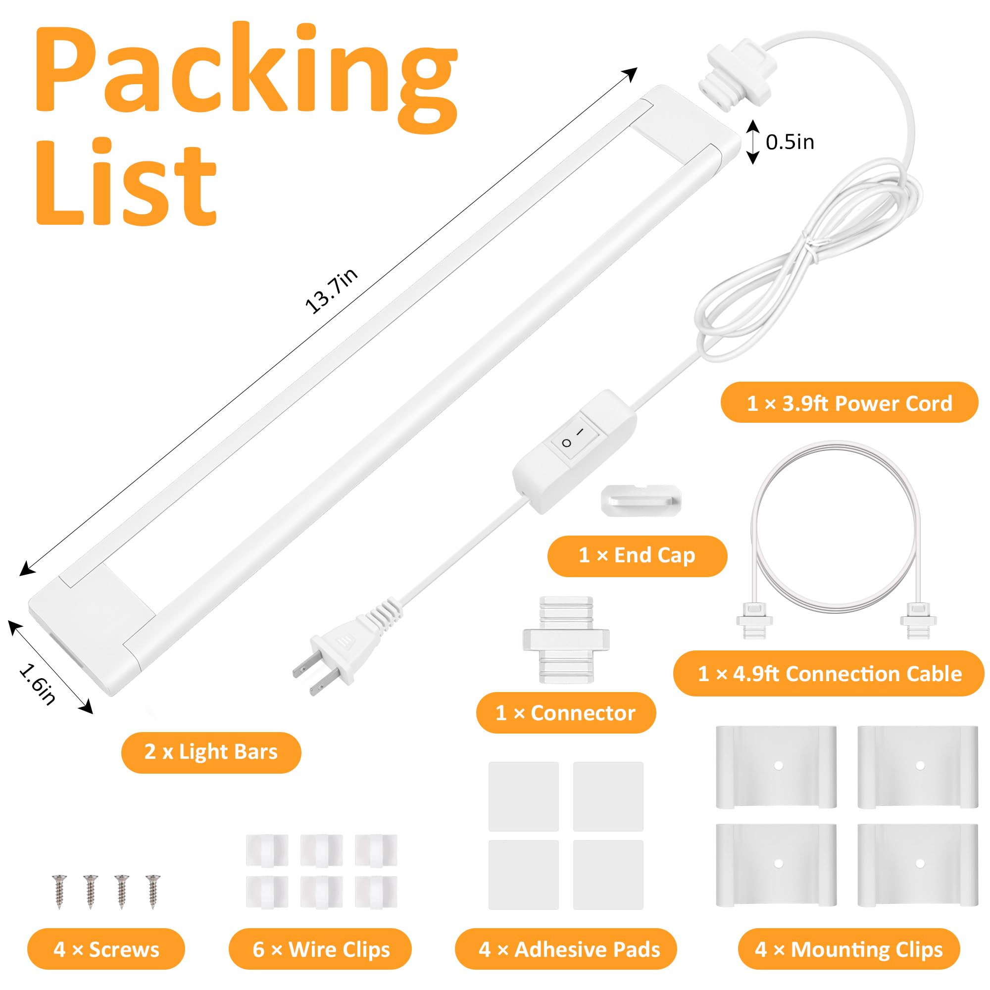 Maylit slim under-cabinet LED light delivering even illumination