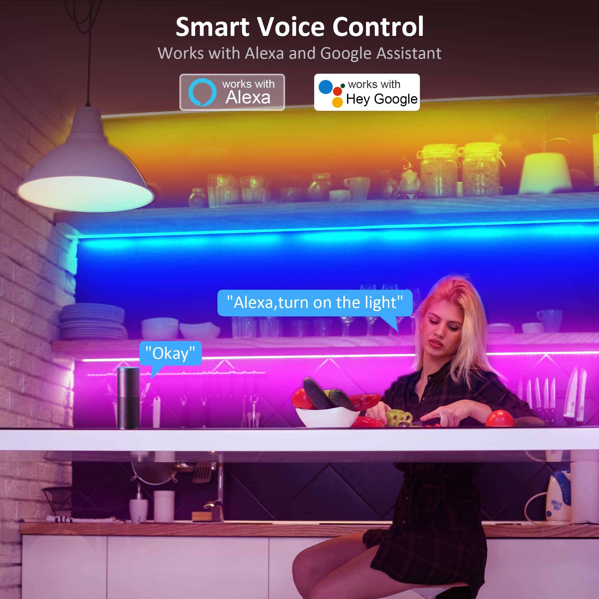 Maylit smart control app interface enables quick color changes