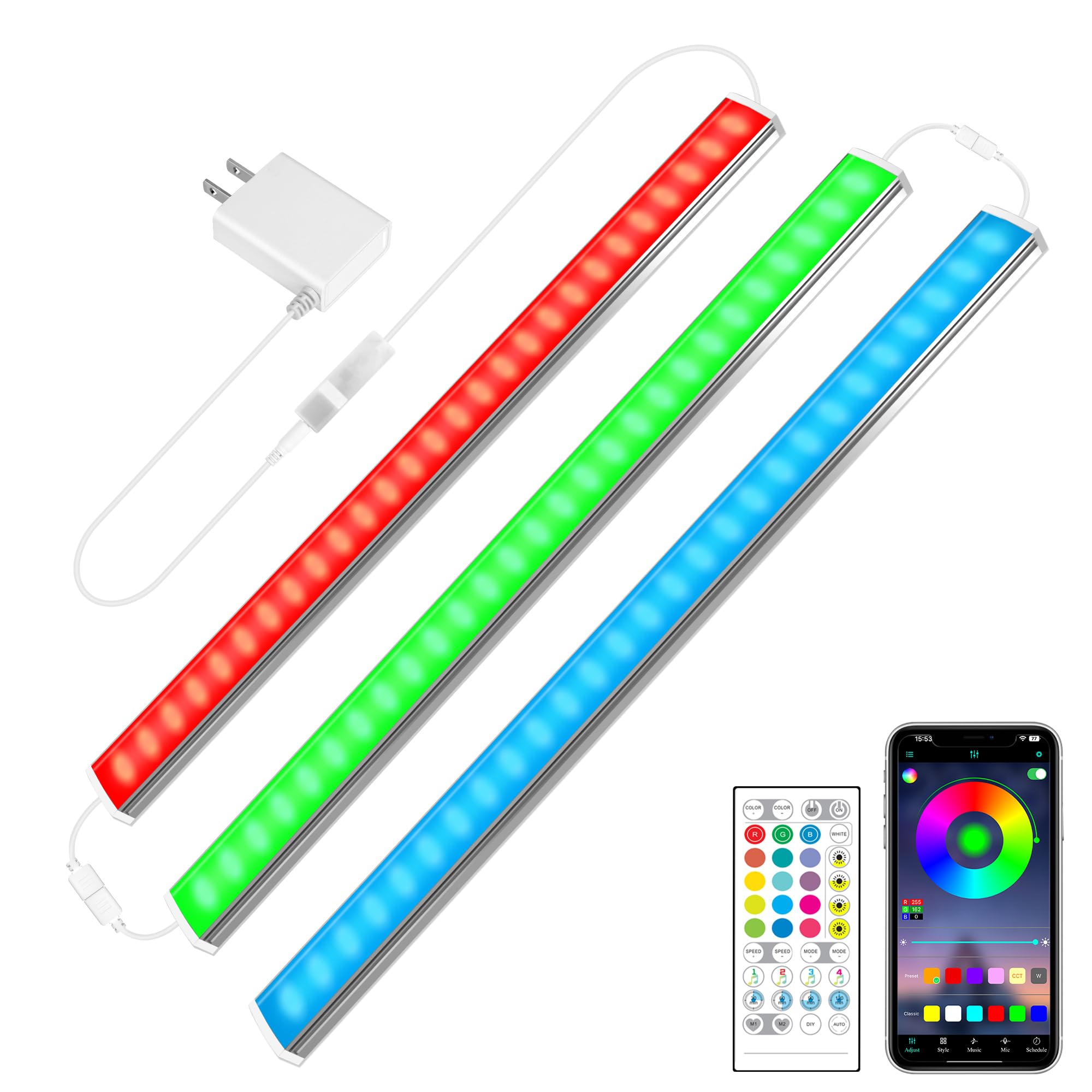 Maylit under-cabinet lights 12-inch pack brighten kitchen counters with even, vibrant color.