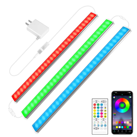 Maylit under-cabinet lights 12-inch pack brighten kitchen counters with even, vibrant color.