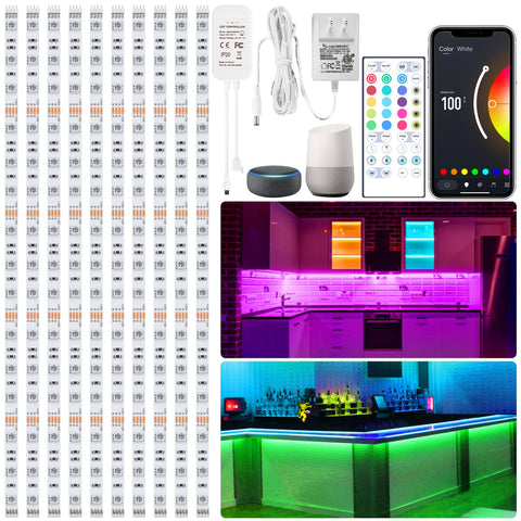 Maylit under-cabinet lights kit full setup for versatile kitchen illumination