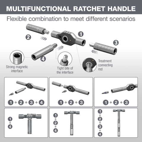 MAYMELOTON ergonomic aluminum T-handle offers comfortable grip during long tasks.