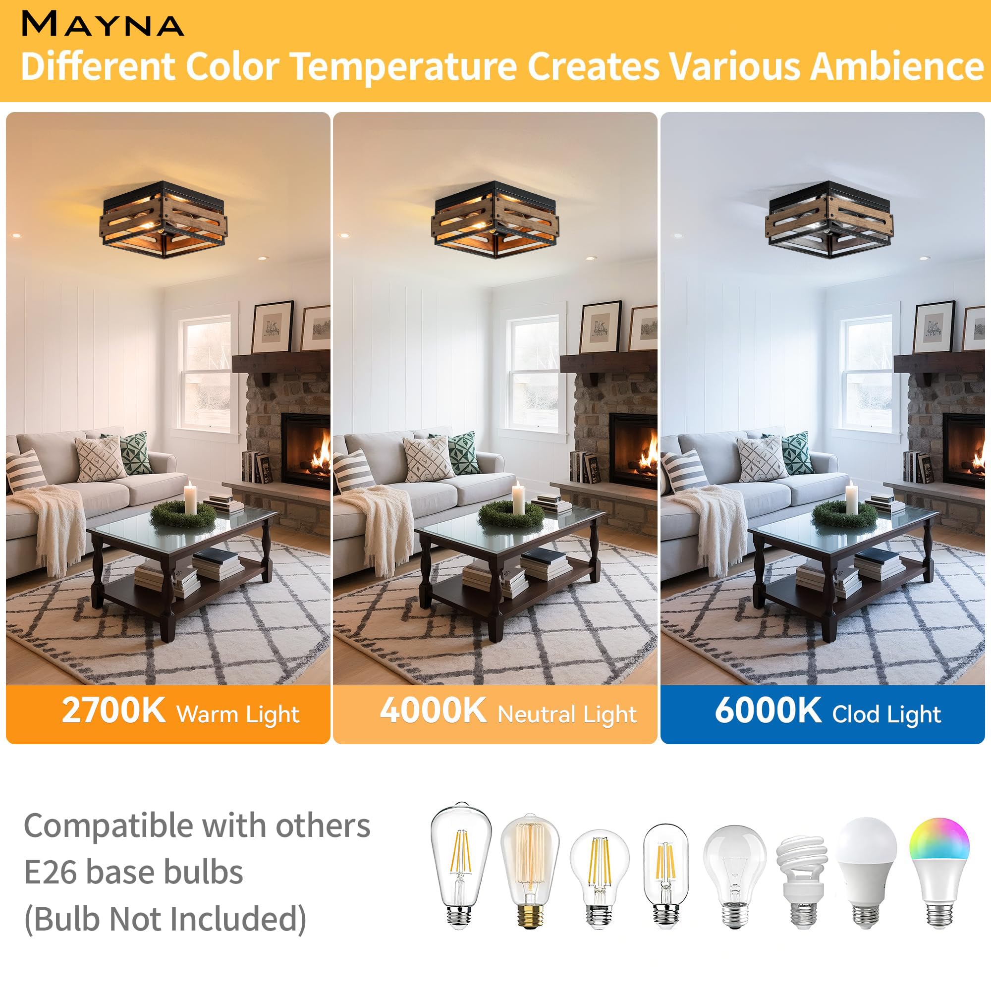 MAYNA dining room farmhouse light with rustic appeal for dining spaces