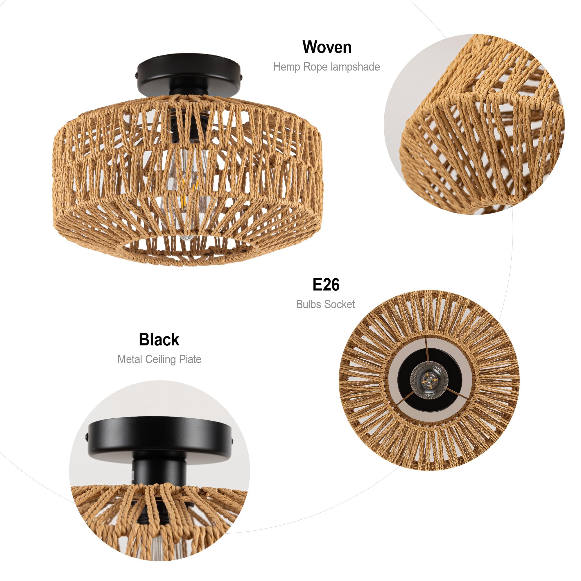 MAYNA E26 bulb-ready design allows easy brightness customization for any space.