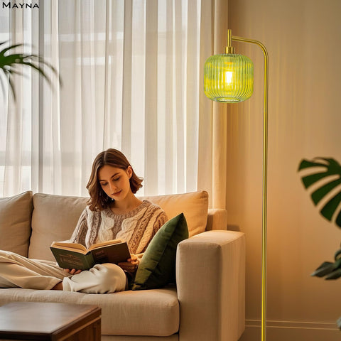 MAYNA long 67-inch cord enables flexible placement near seating.