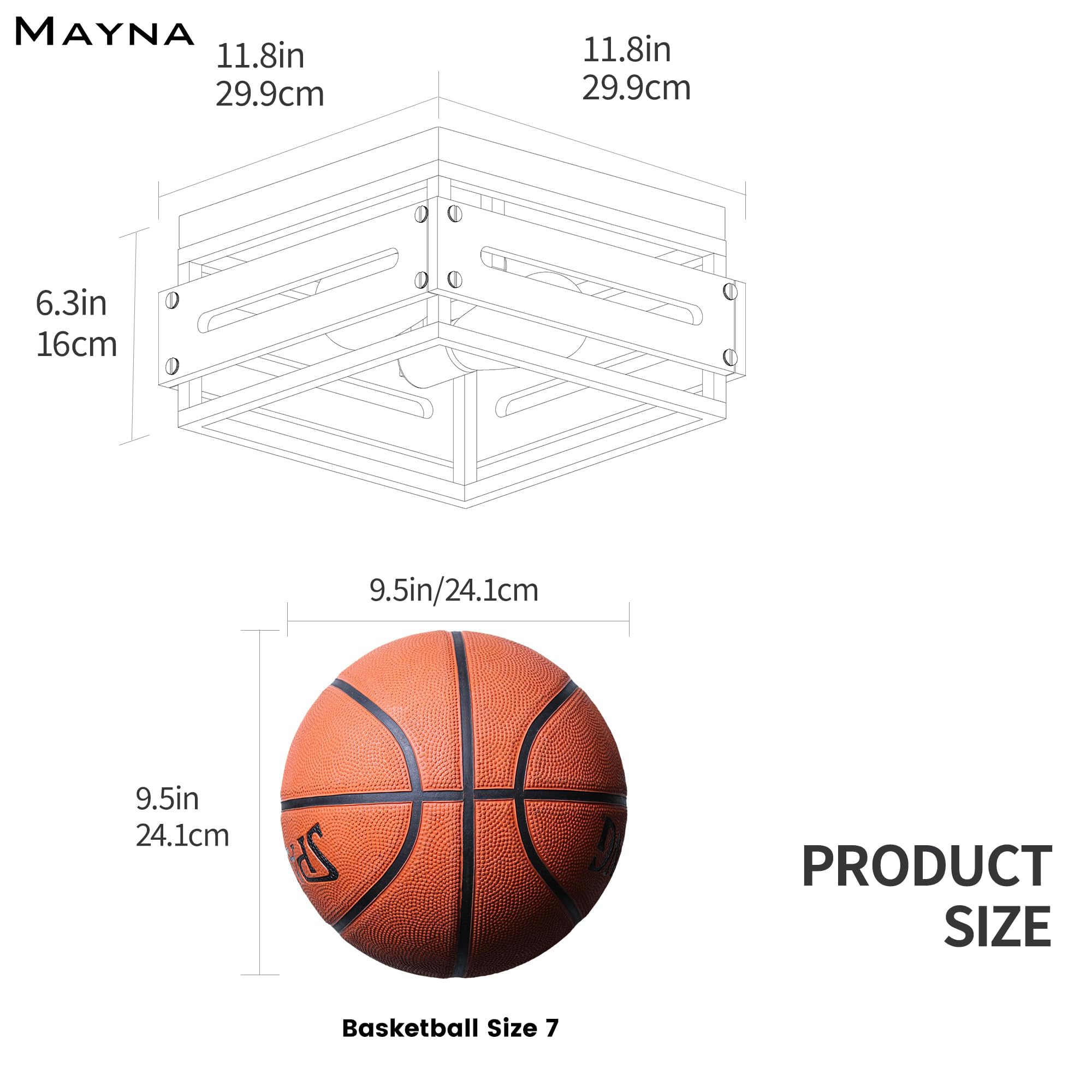 MAYNA hand-painted wood finish and rustproof metal details endure daily use