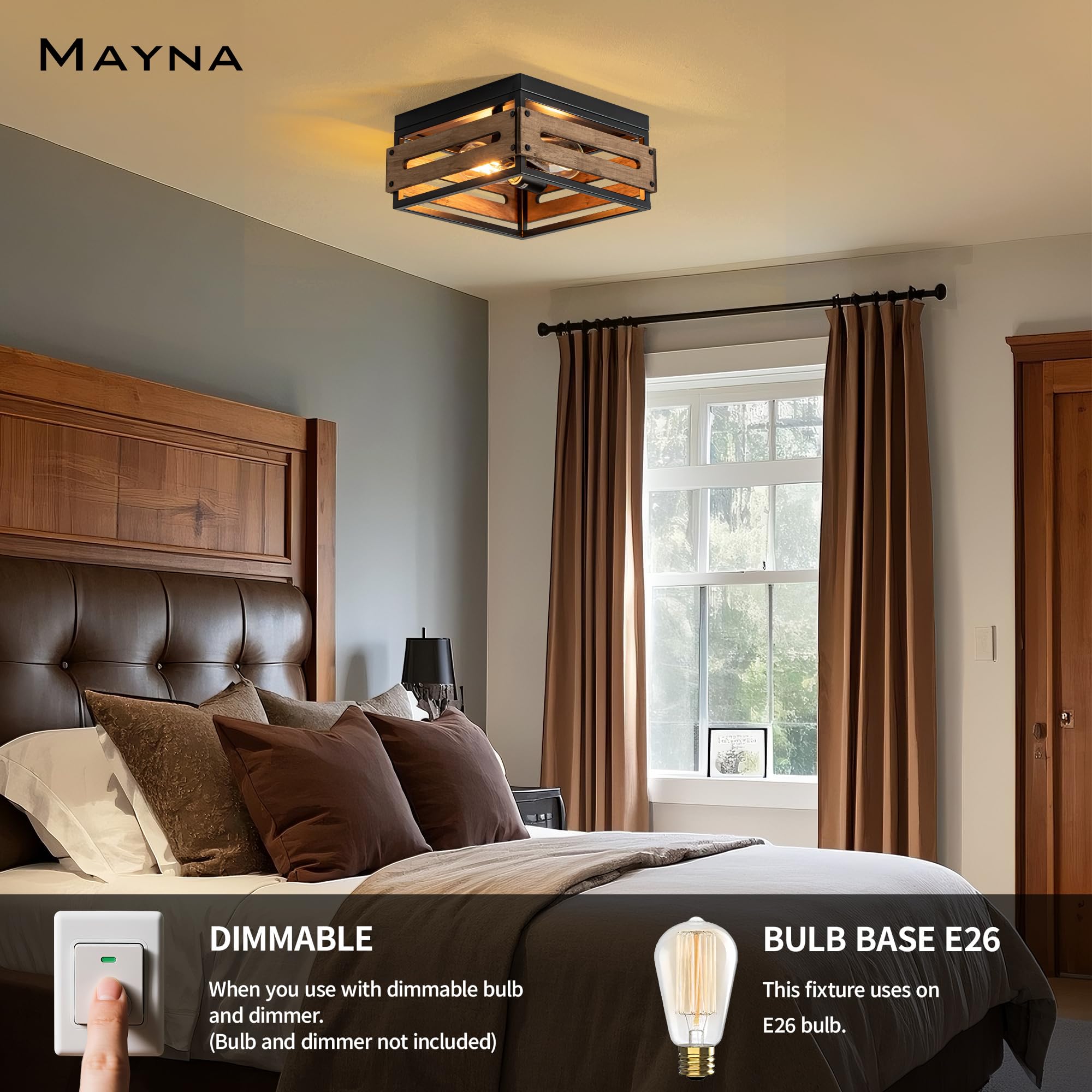 MAYNA rustproof metal farmhouse fixture combines durability and style