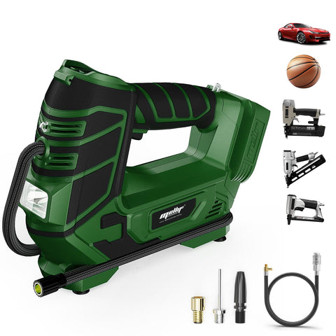 Mayoki air compressor with nailer-tool interface for pneumatic projects