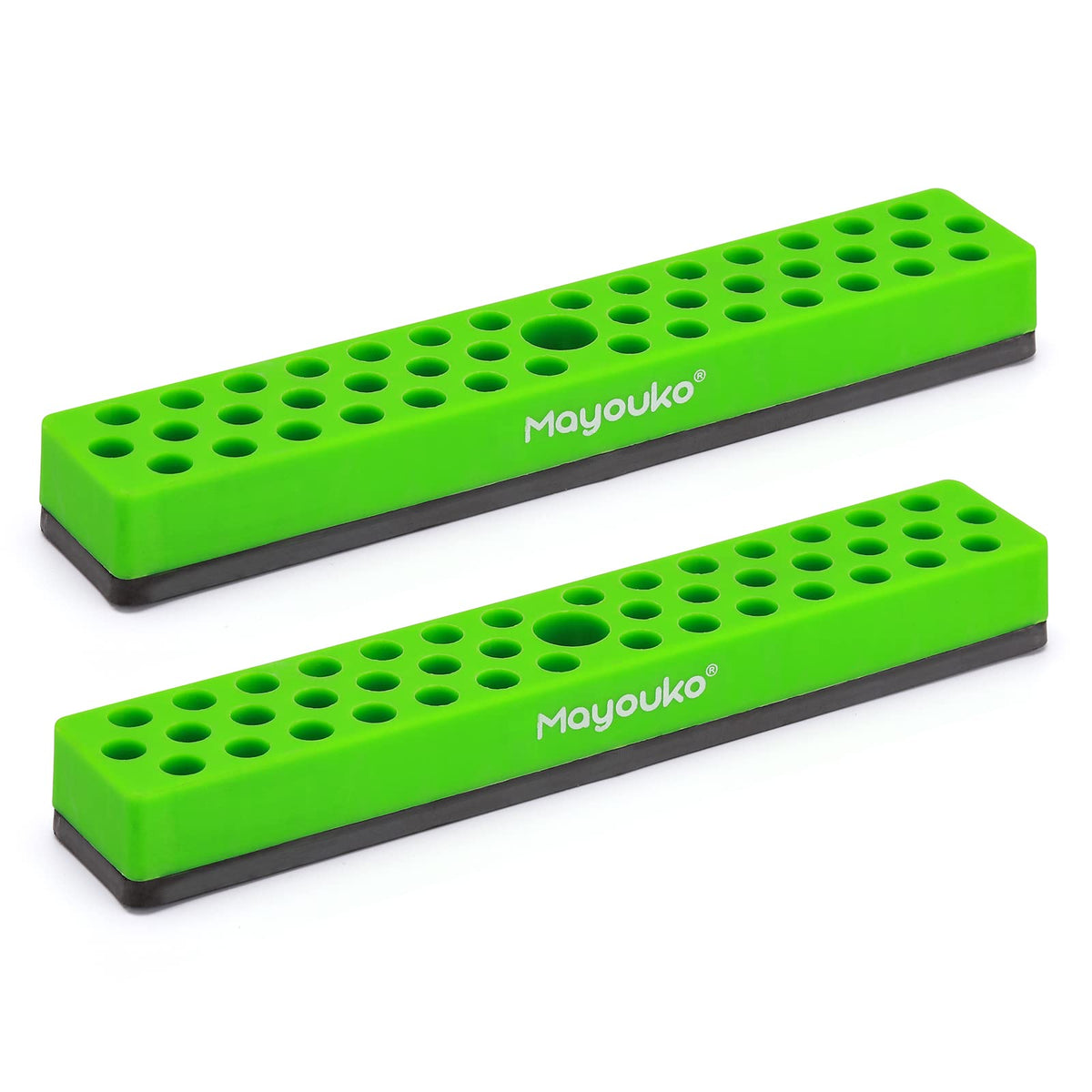 Mayouko 1-4inch hex bit rack front view keeps bits neatly organized and accessible
