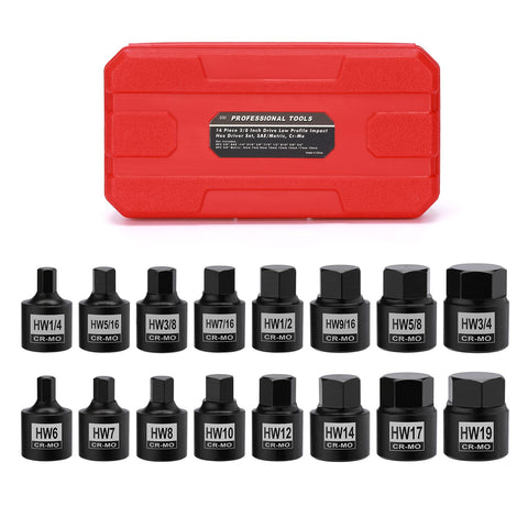 Mayouko hex socket set with 3/8 drive for broad fastener coverage