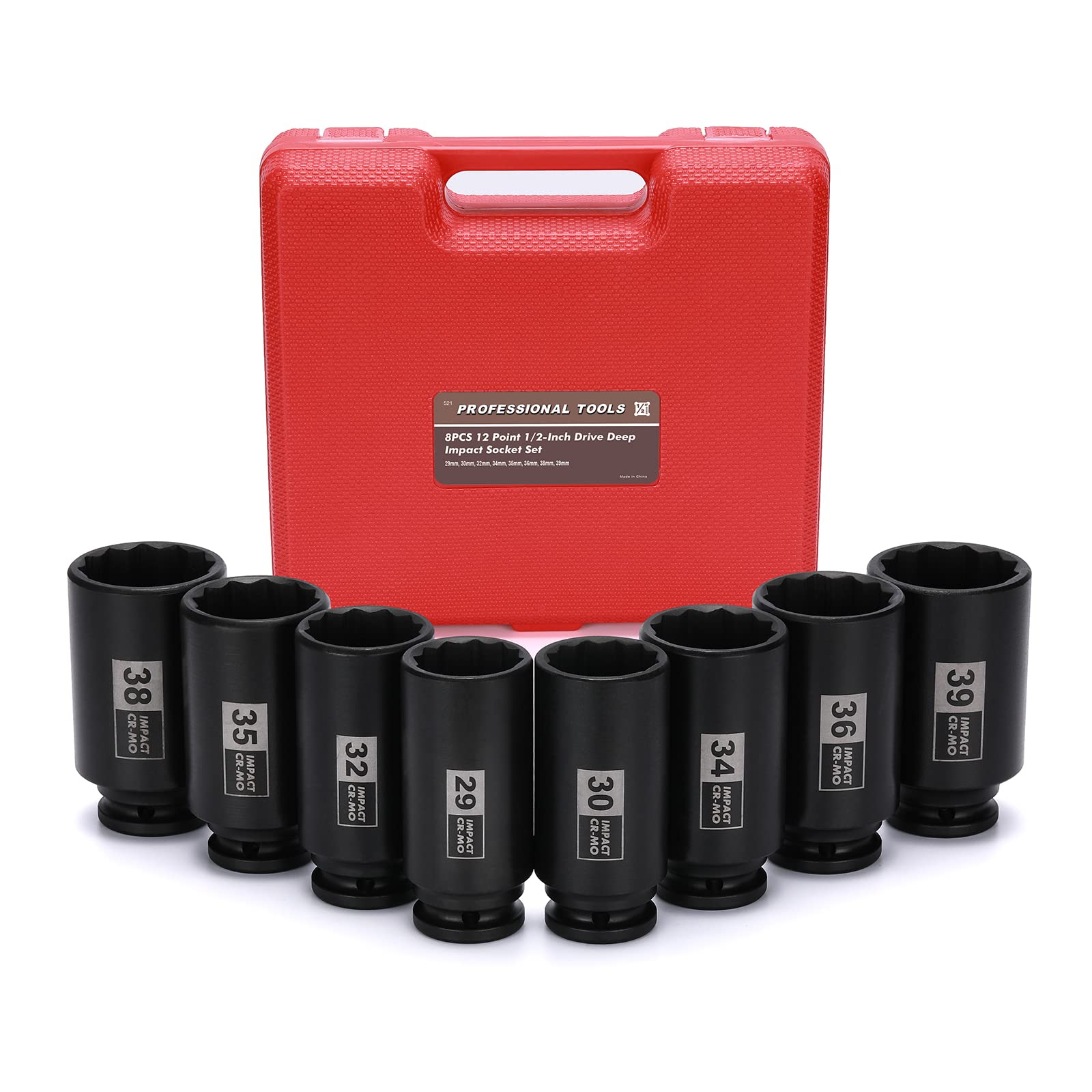 Mayouko deep axle nut socket 29mm in sturdy case for secure fastener engagement.