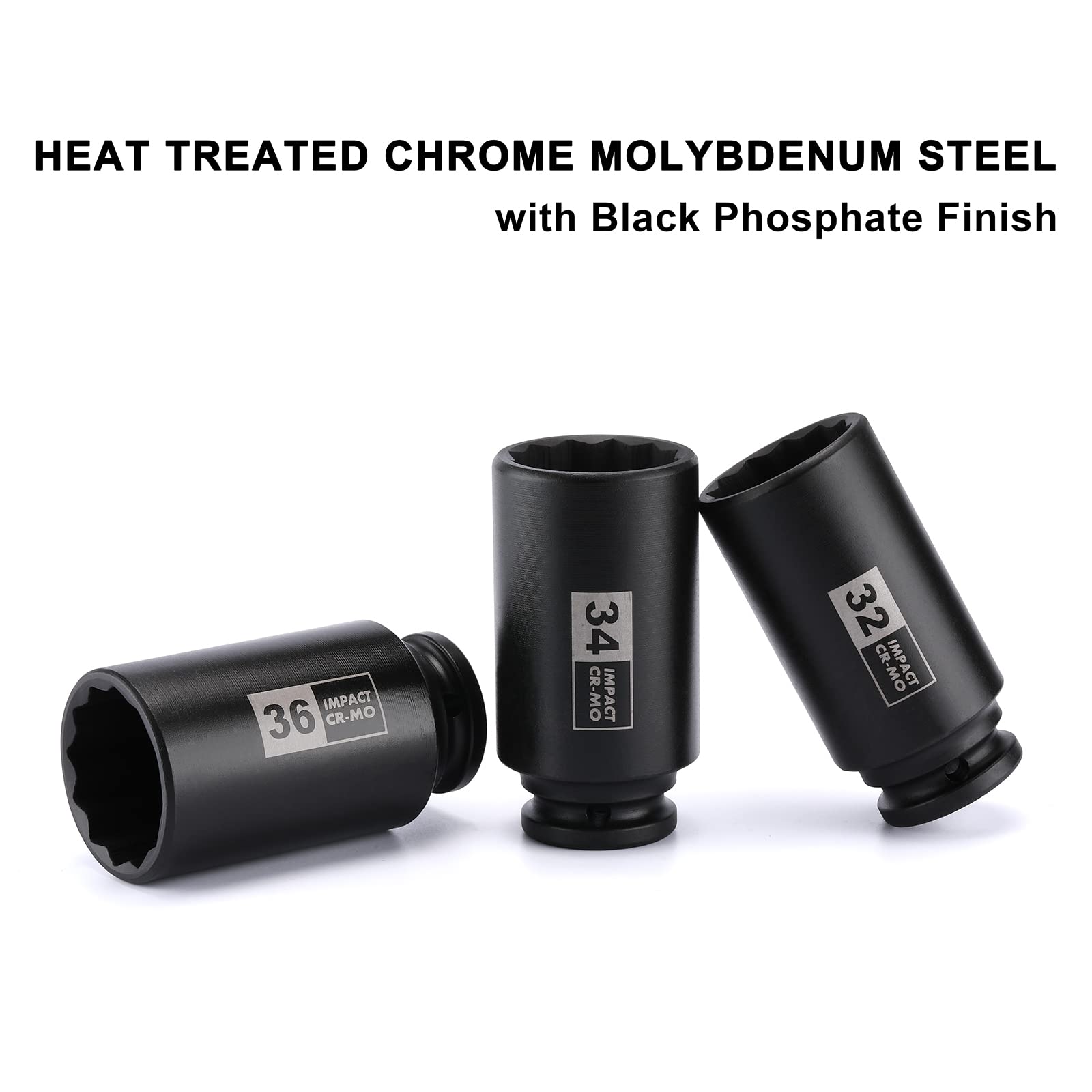 Mayouko 32mm deep socket resists round-off during heavy-duty work.