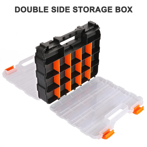 Mayouko double side tools organizer closed lid emphasizes secure, portable storage