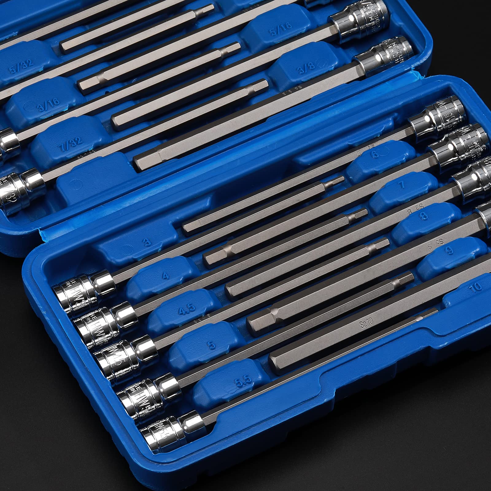 Mayouko durable blow-molded case protects all bits.