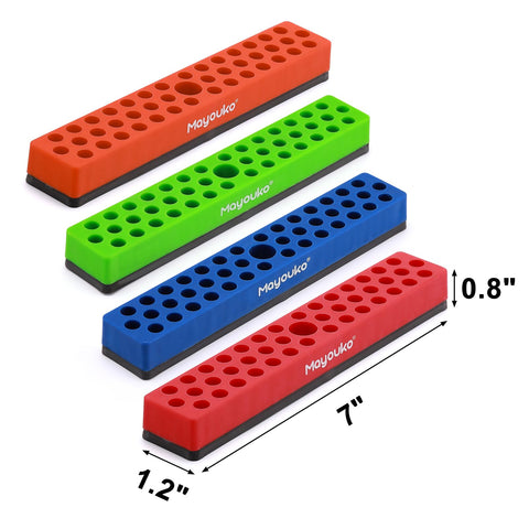 Mayouko four-rack magnetic base mounted on a metal surface for organized storage.