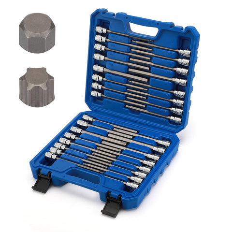 Mayouko long torx socket set overview showing full kit for deep reach and versatility