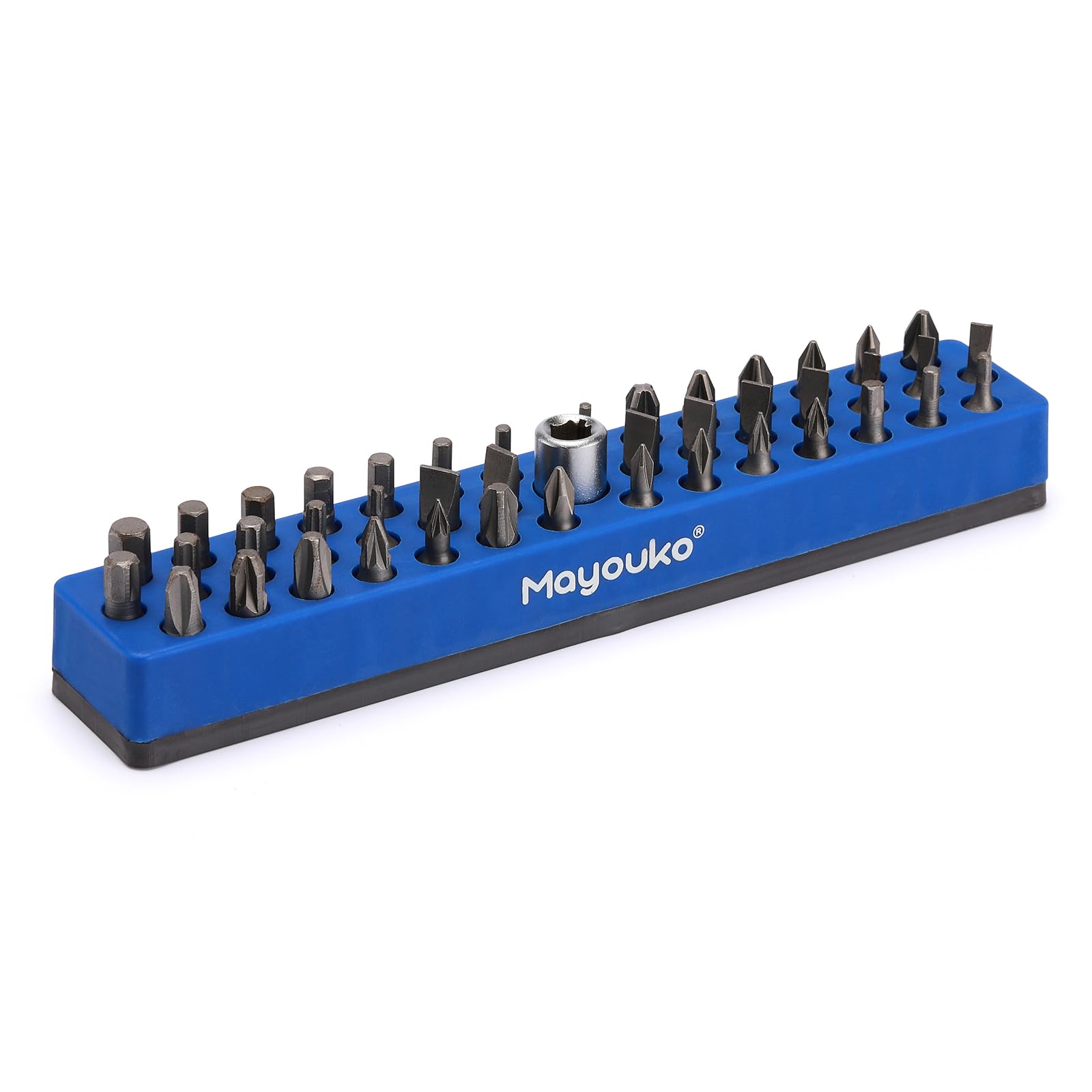 Mayouko magnetic base attaches securely to metal surfaces without scratches.