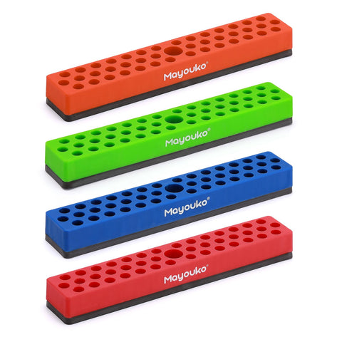 Mayouko magnetic hex bit holder rack with 172-hole capacity for fast bit access.