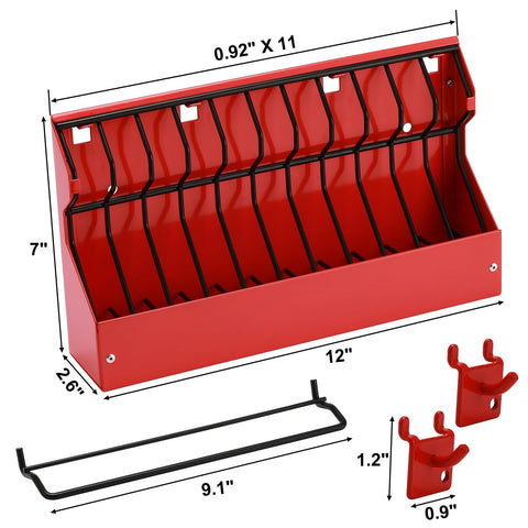 Mayouko pliers rack mounted on pegboard for a tidy, efficient workshop.