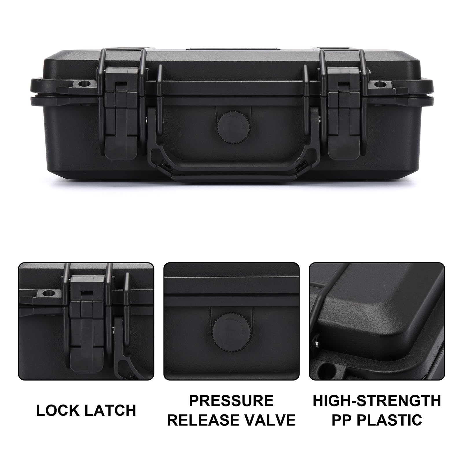 Mayouko portable tool box IP67 rating protects against dust and water exposure.
