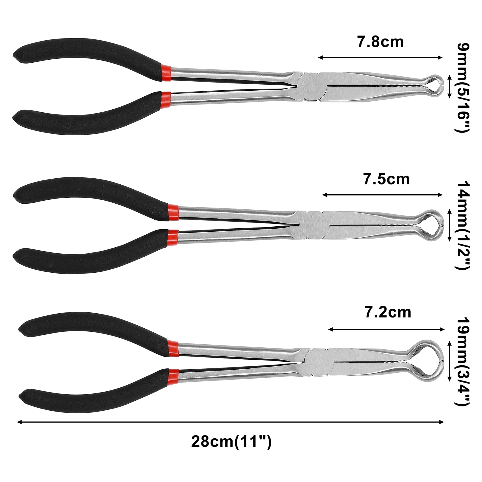 Mayouko serrated-jaw hose pliers ensure firm grip and slip-resistant handling during hose removal.