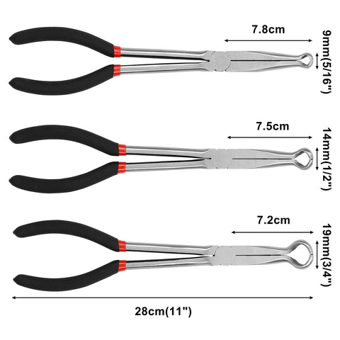 Mayouko serrated-jaw hose pliers ensure firm grip and slip-resistant handling during hose removal.