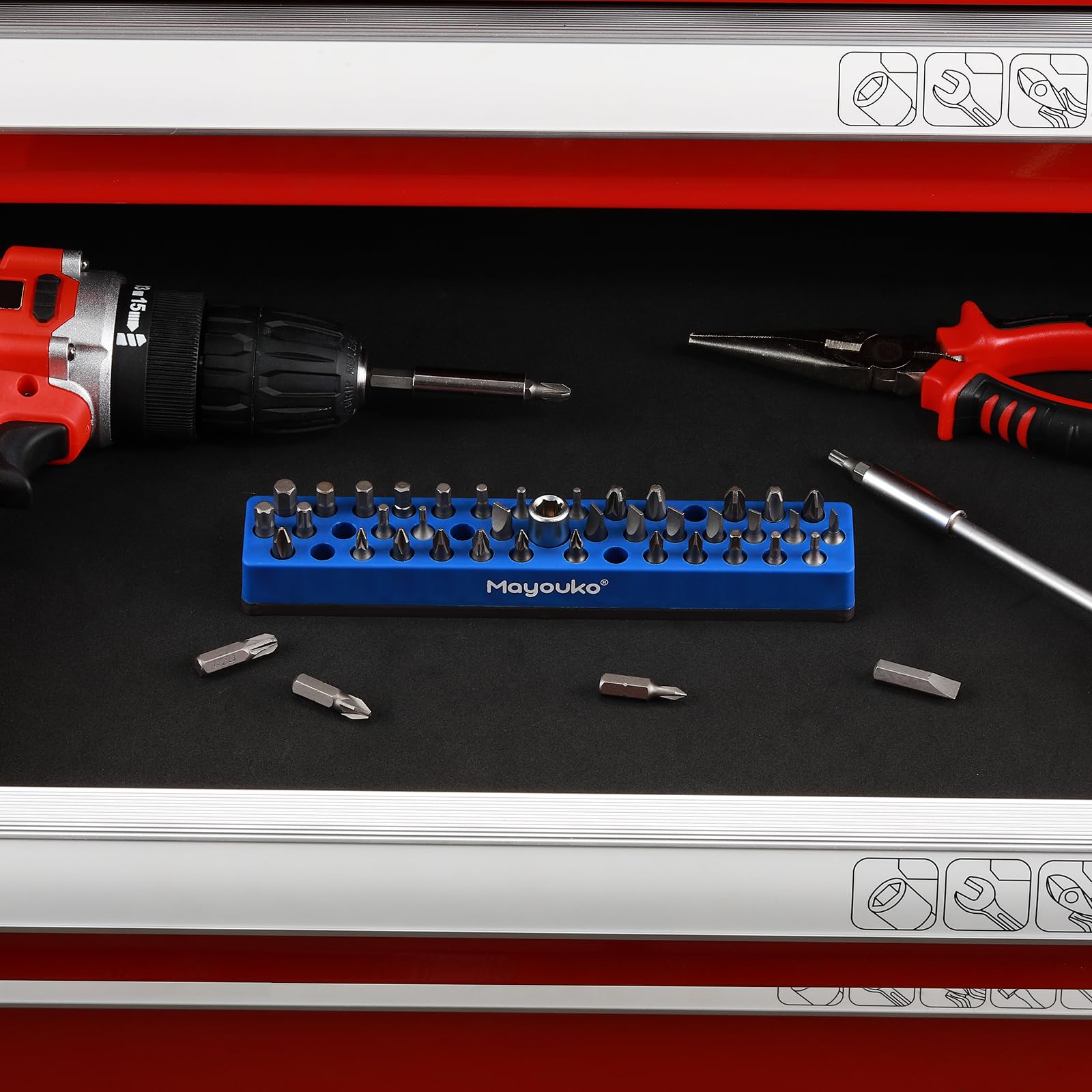 Mayouko magnetic bit holder keeps bits secure while working.