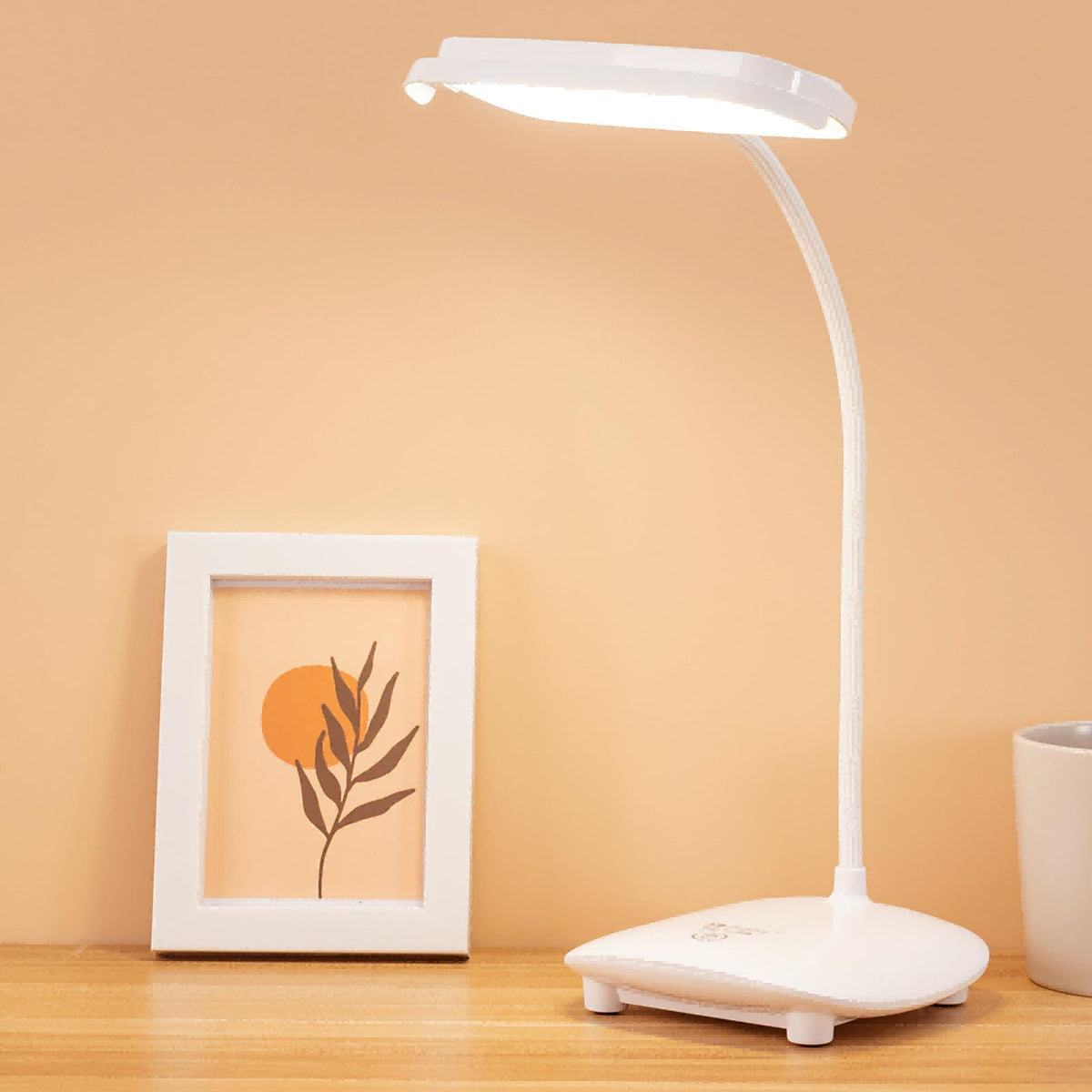 MAYTHANK cordless desk lamp with 40-LED board for bright reading anywhere
