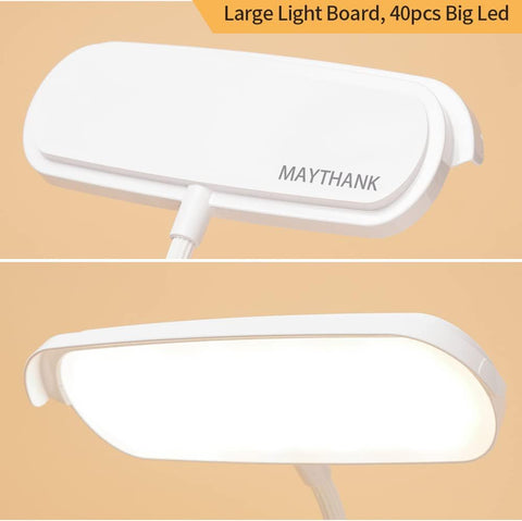 MAYTHANK gooseneck reading lamp offers precise angle control