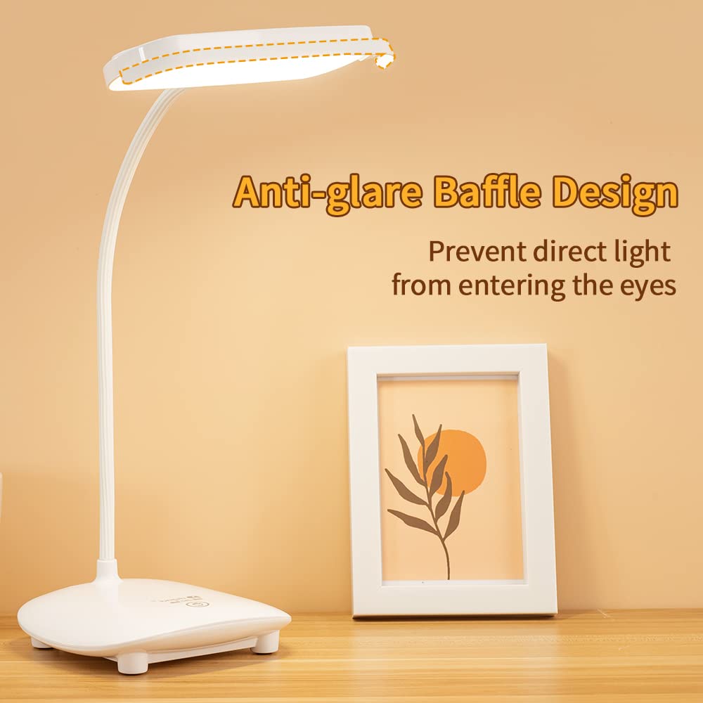 MAYTHANK portable bedside lamp that fits on desk or nightstand