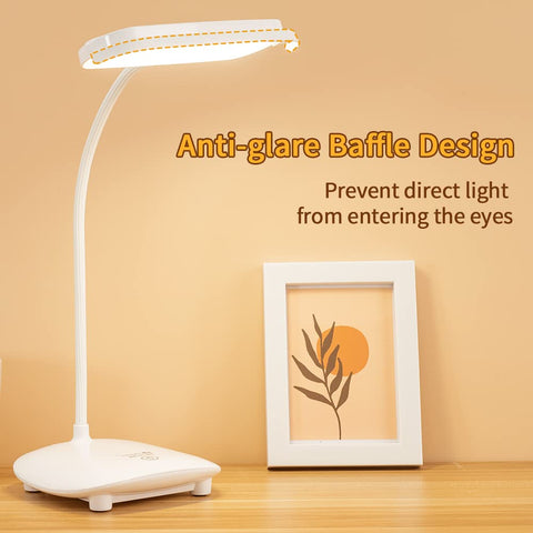 MAYTHANK portable bedside lamp that fits on desk or nightstand