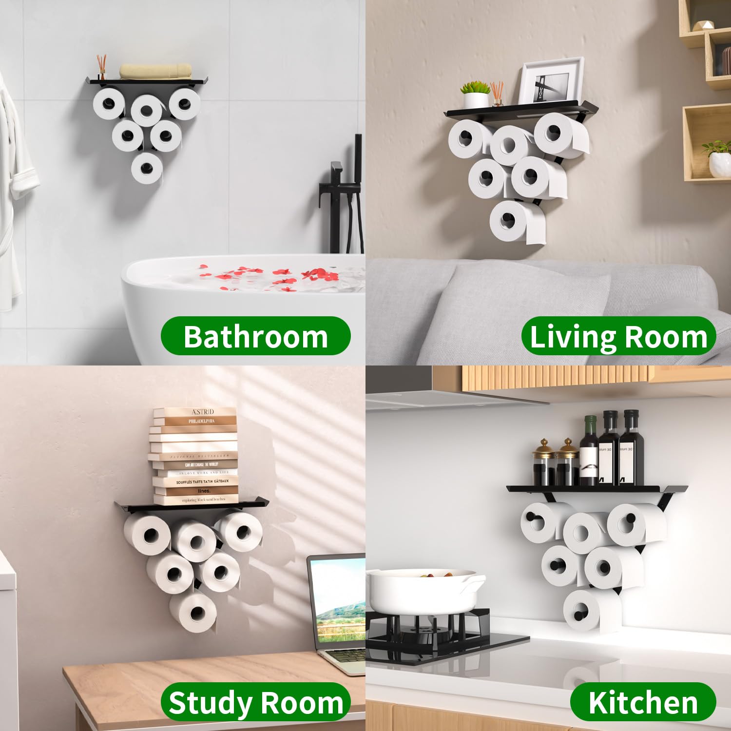 Sturdy mounting with three screws supports daily family use.
