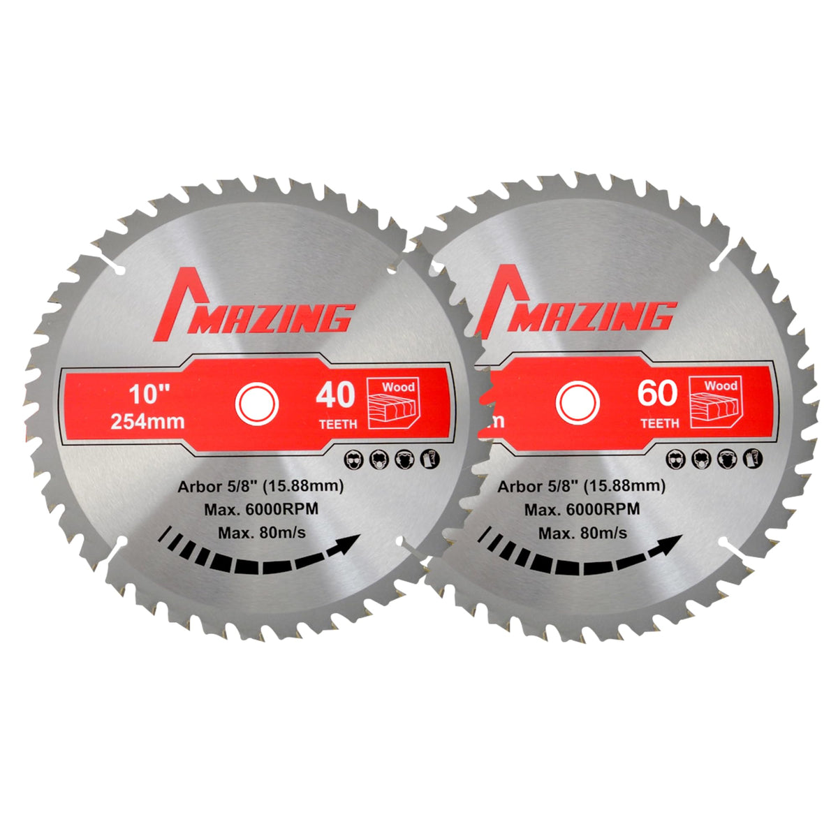MAZING 2-Pack blades close-up showing ATB teeth for clean cuts