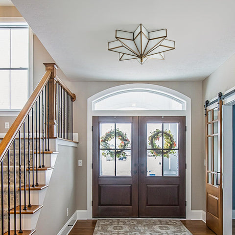 Mazu House Black Star flush foyer lighting brightens hallways and entryways.