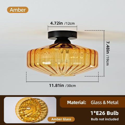 Mazu House mid-century modern ceiling light adds vintage charm to entryways.