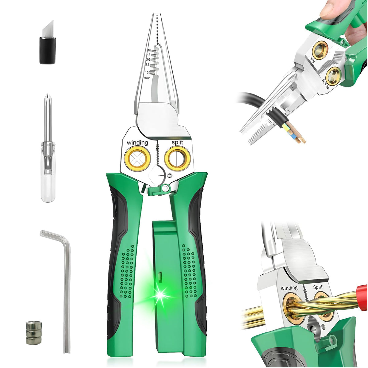 MBCBM 8-in-1 wire cutter with voltage tester for safe live-wire work.