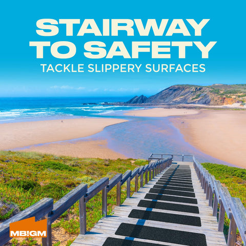 MBIGM anti-slip strips make staircases safer in rain